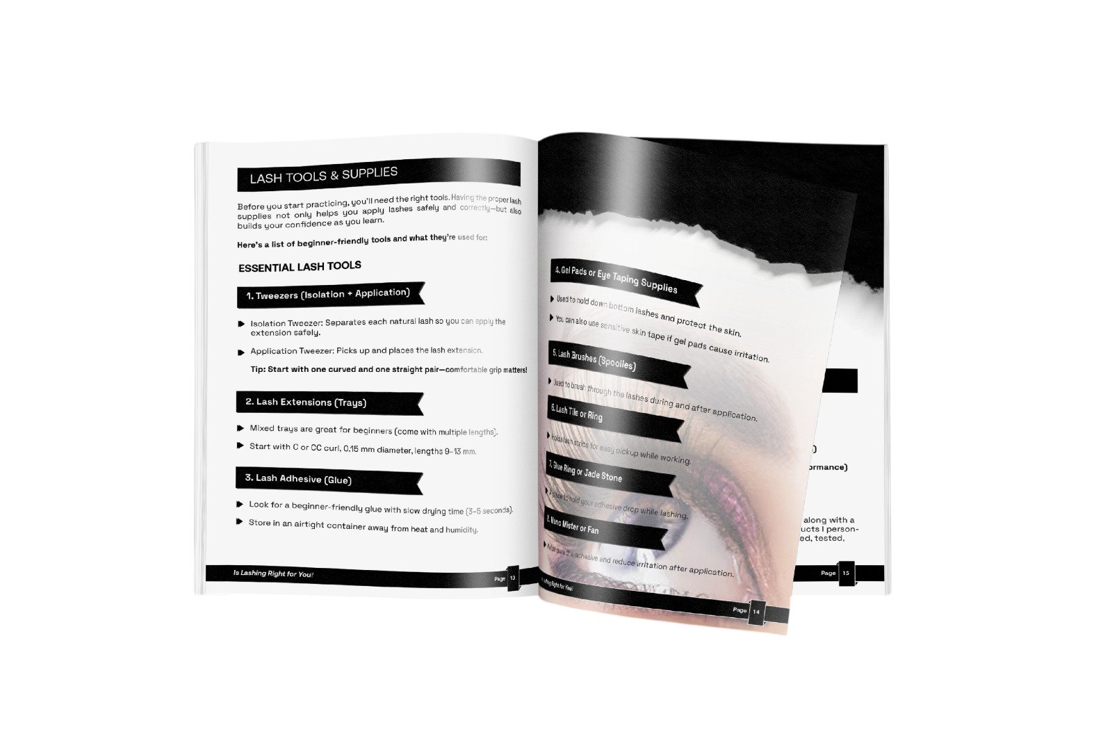 Training manual interior layout
