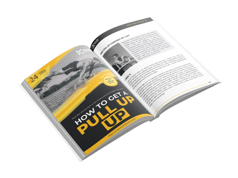 Open book mockup with designed pages